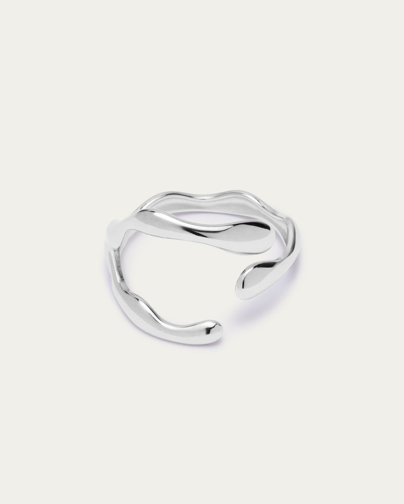 Silver Sculpt Open Ring