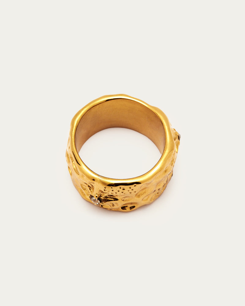 Molten Diamante Chunky Ring