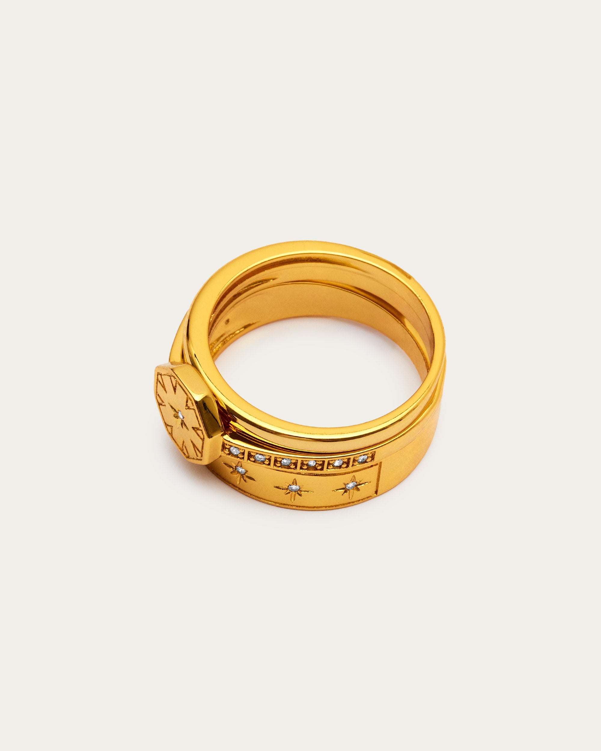 Celestial Three Stacker Ring