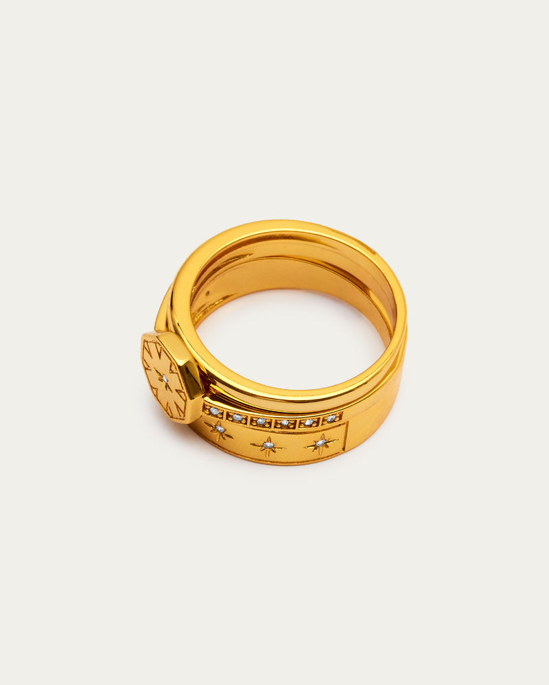 Celestial Three Stacker Ring