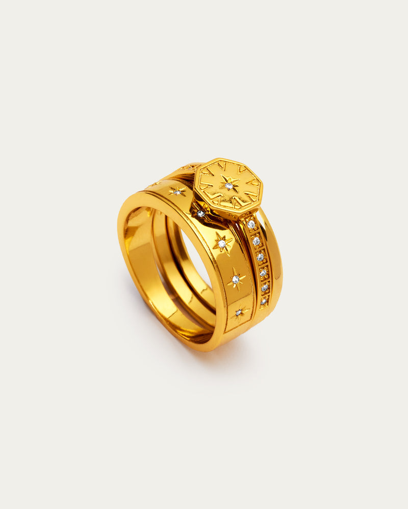 Celestial Three Stacker Ring