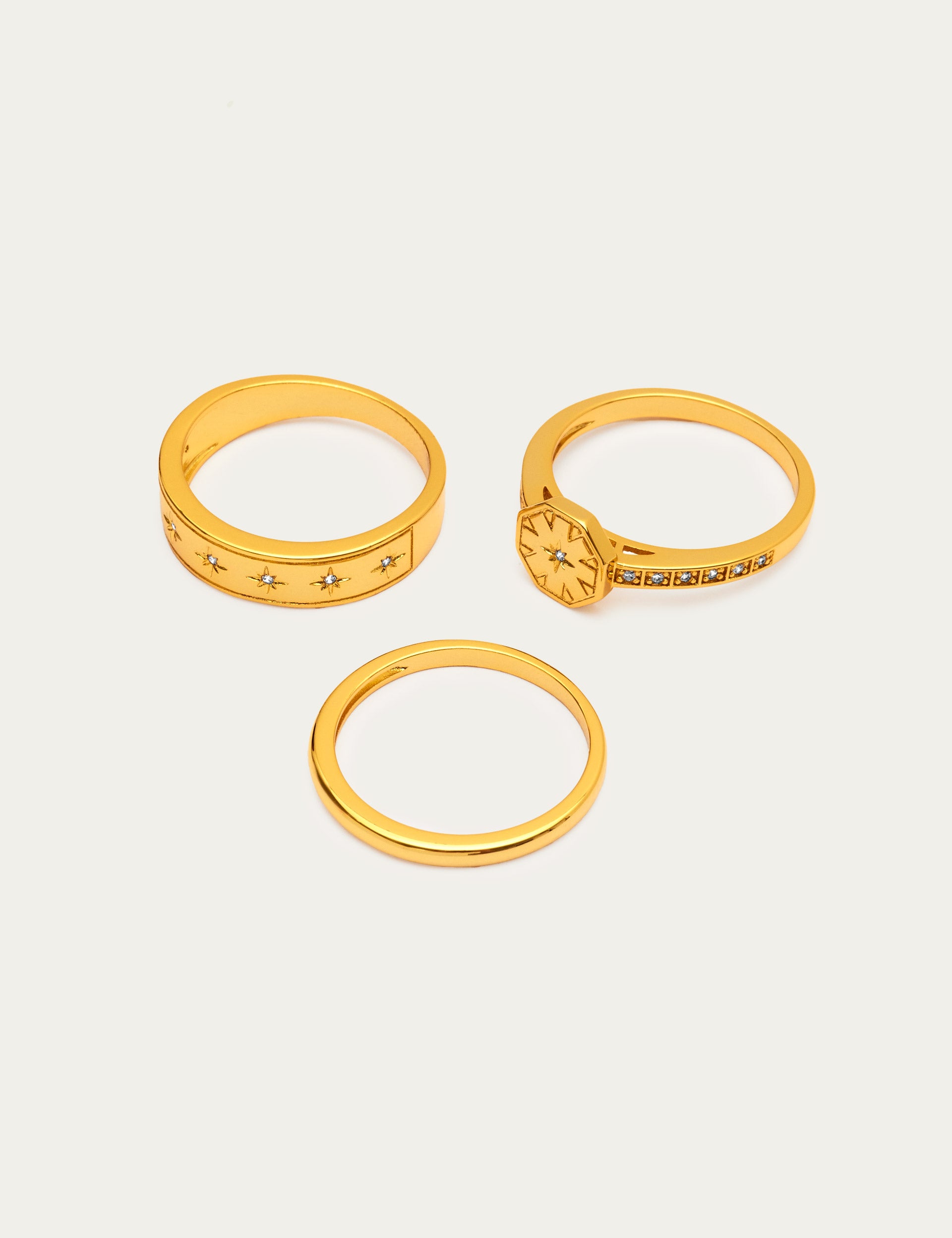 Celestial Three Stacker Ring