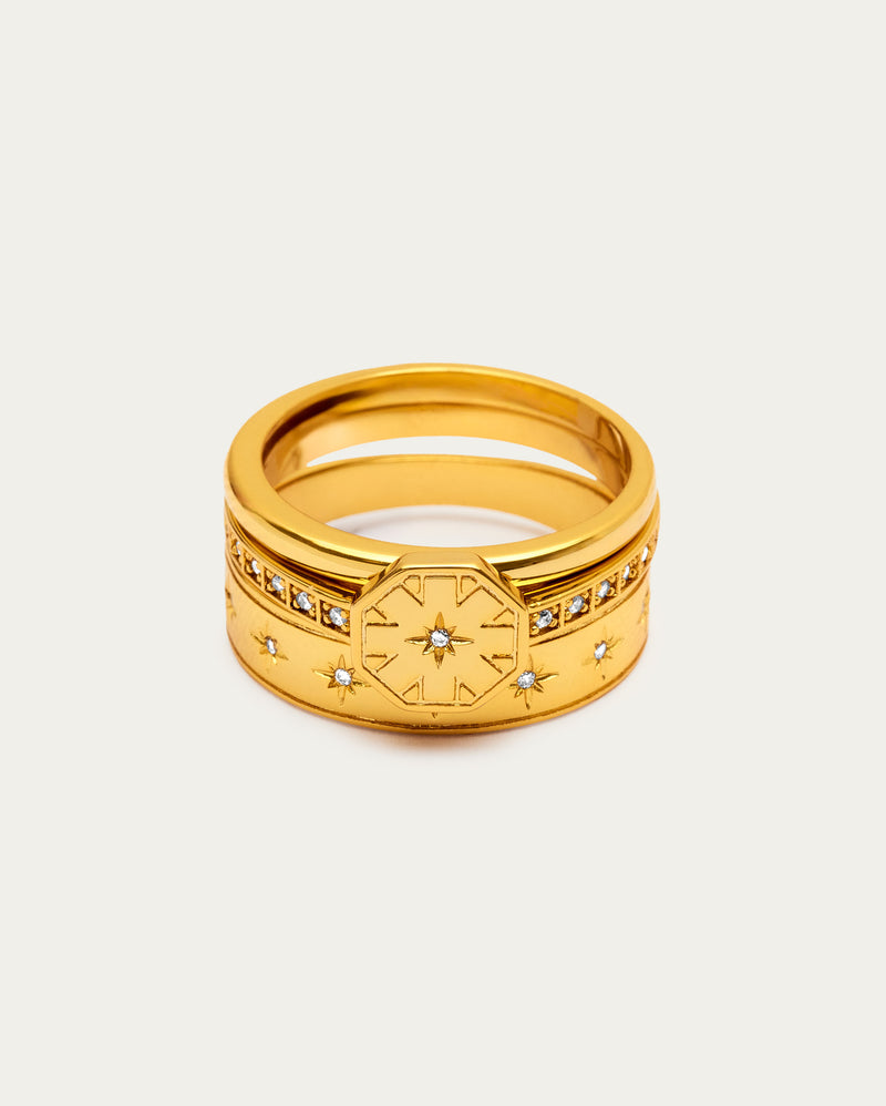 Celestial Three Stacker Ring