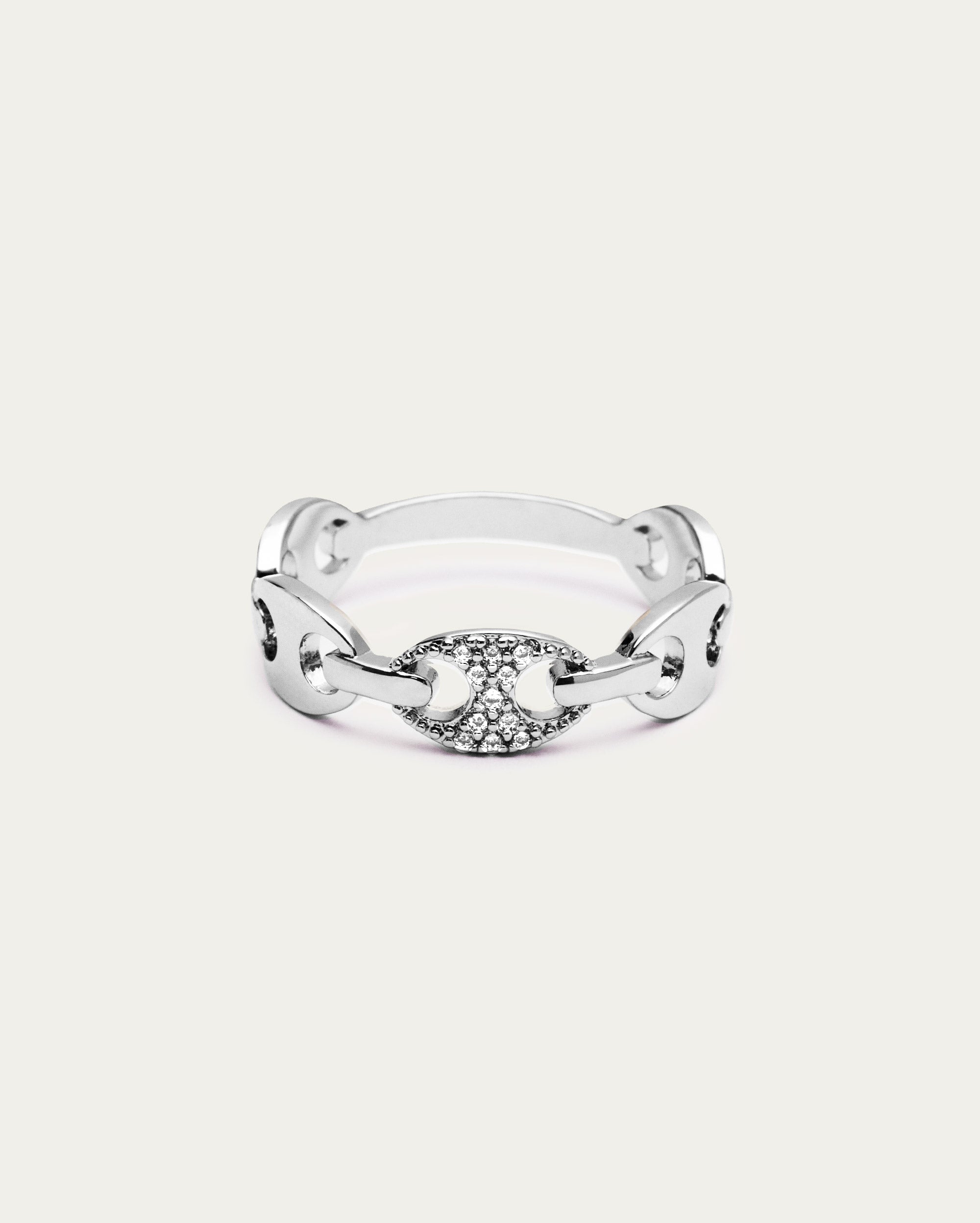Silver Parvè Chain-link Ring
