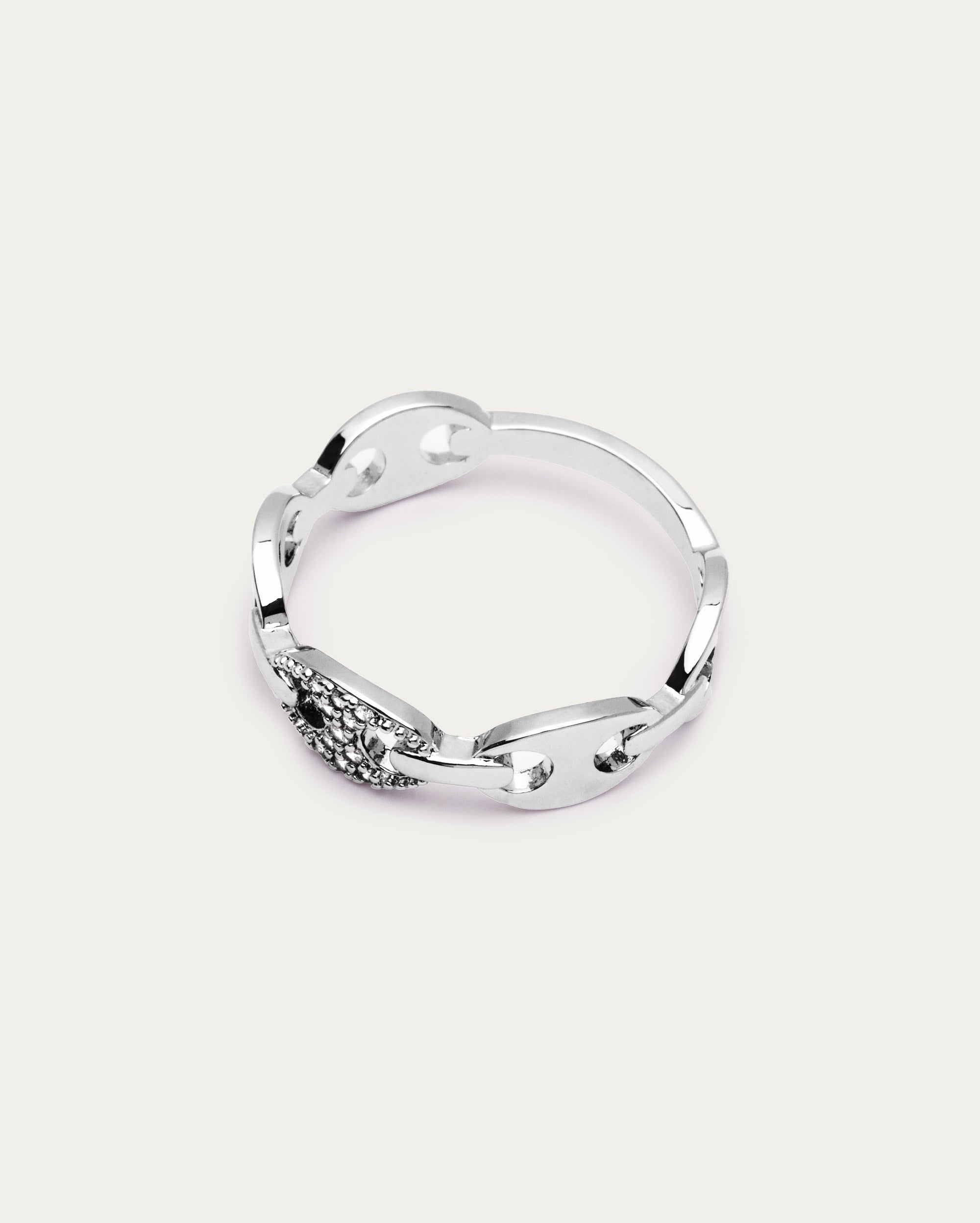 Silver Parvè Chain-link Ring