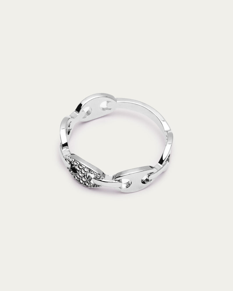 Silver Parvè Chain-link Ring