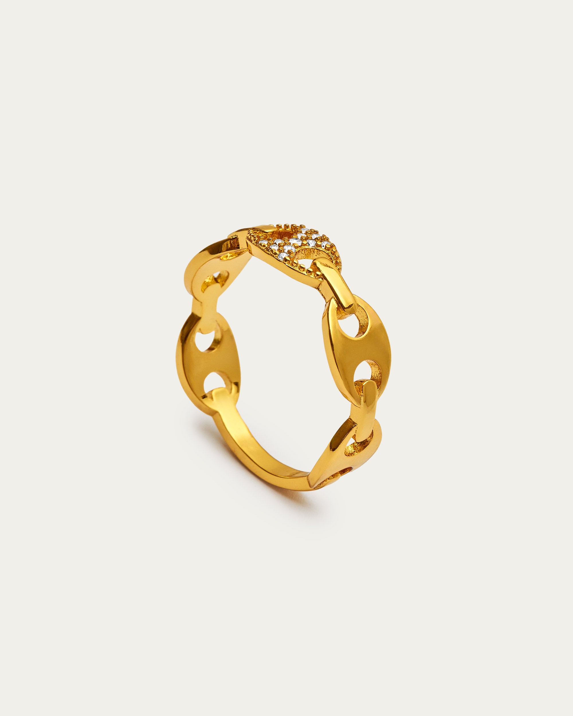 Gold Parvè Chain-link Ring