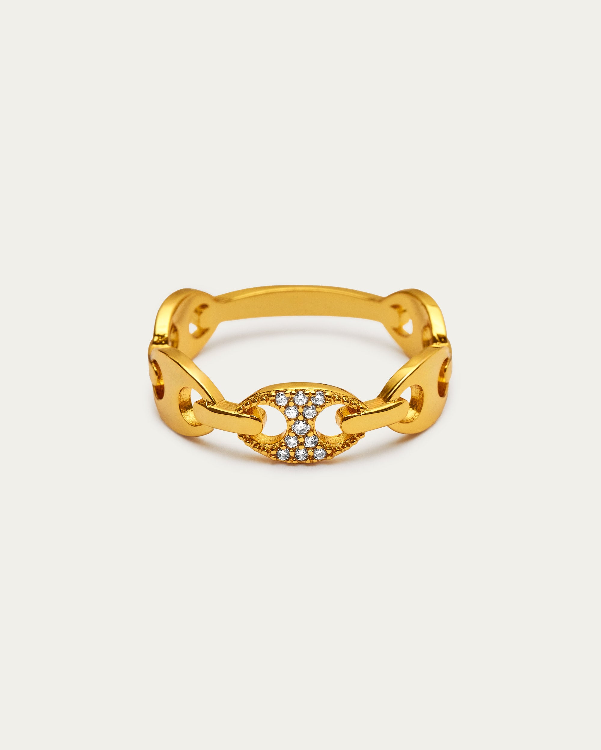 Gold Parvè Chain-link Ring