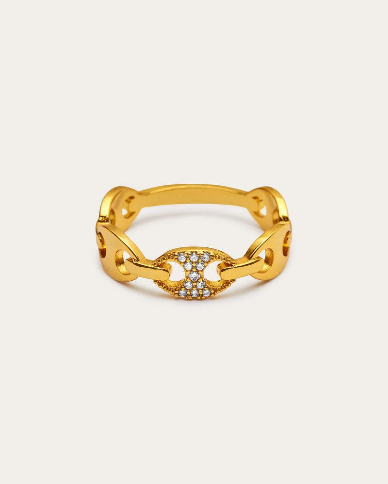 Gold Parvè Chain-link Ring