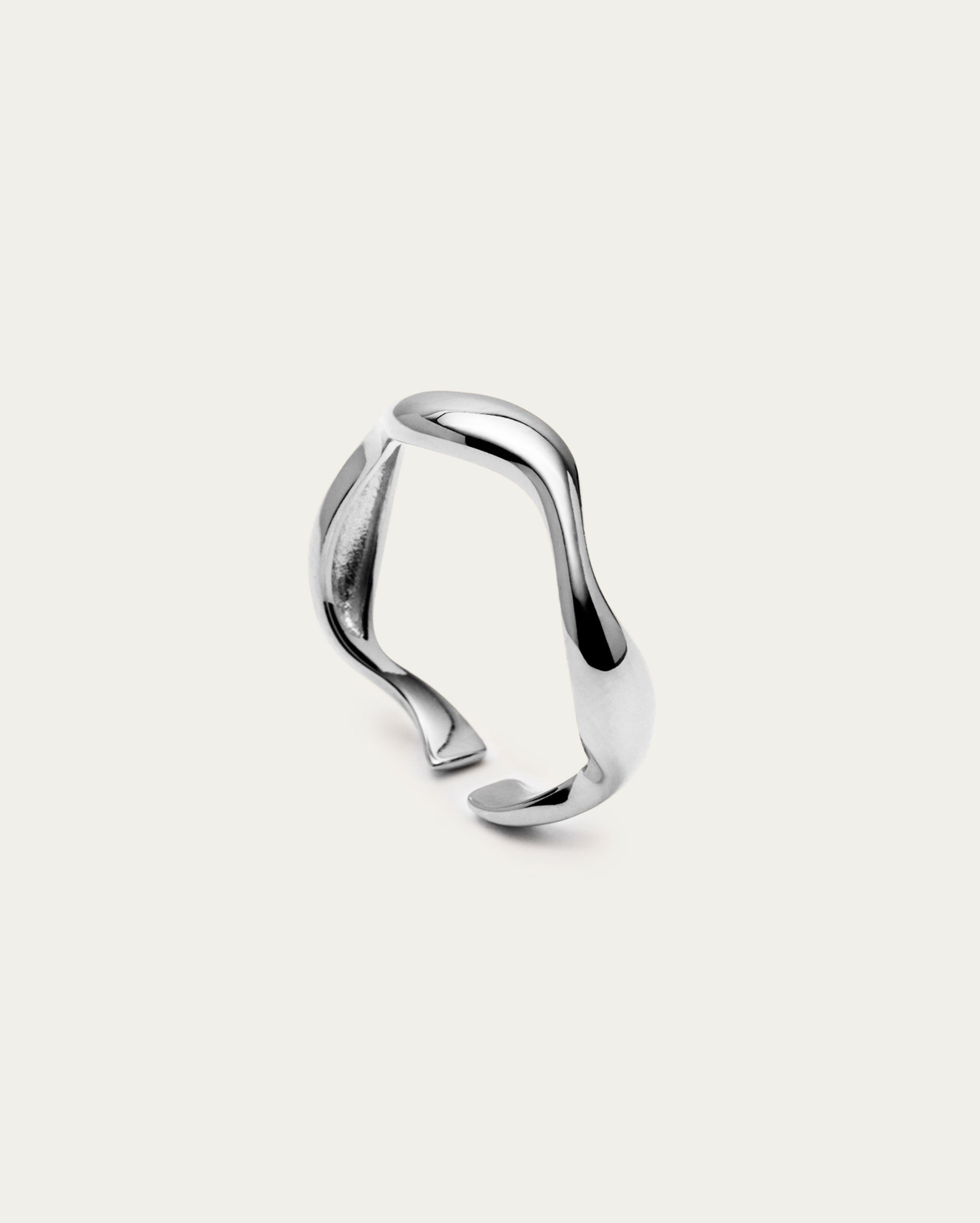 Wave Stacker Ring - Silver