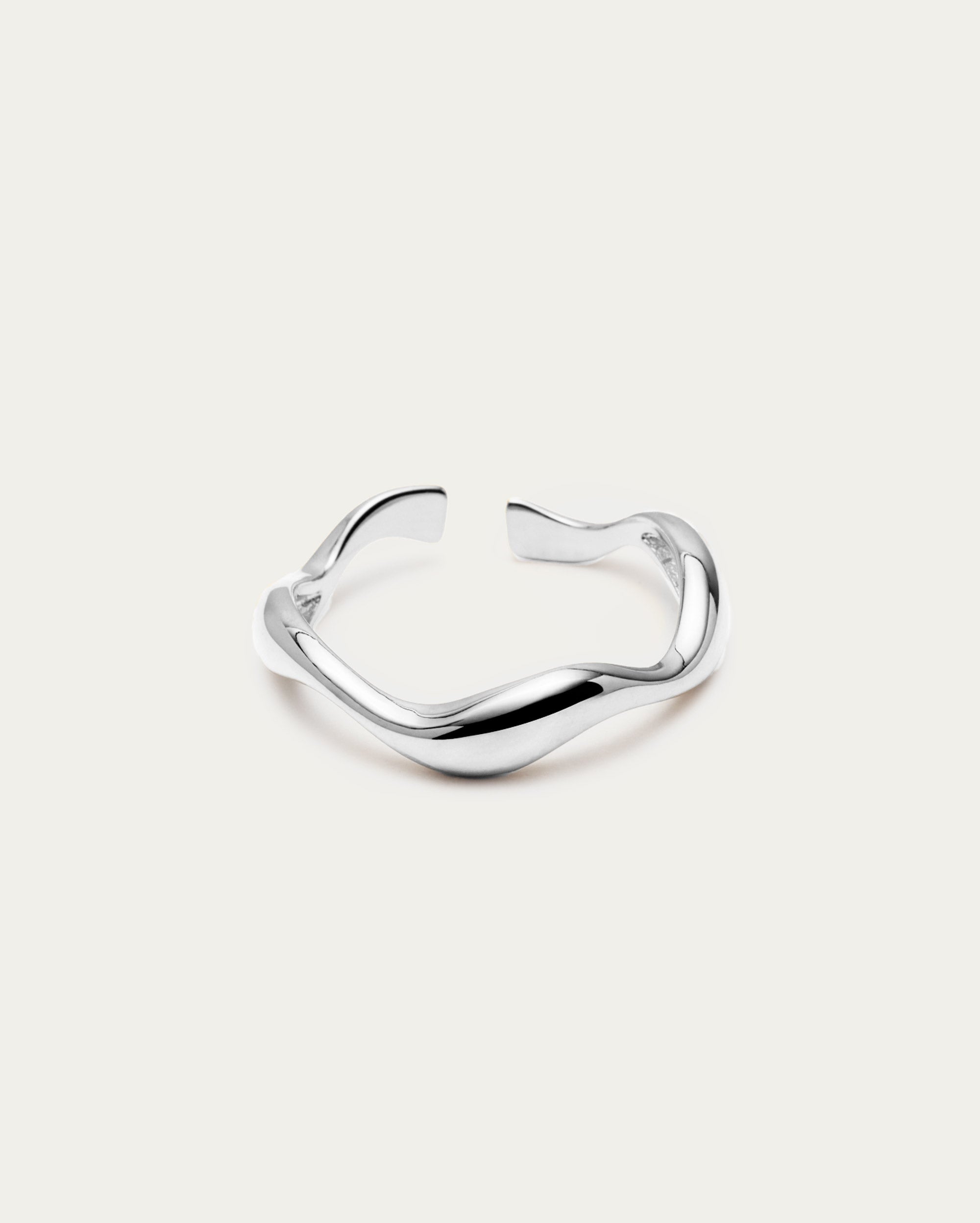 Wave Stacker Ring - Silver
