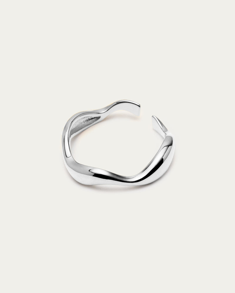 Wave Stacker Ring - Silver