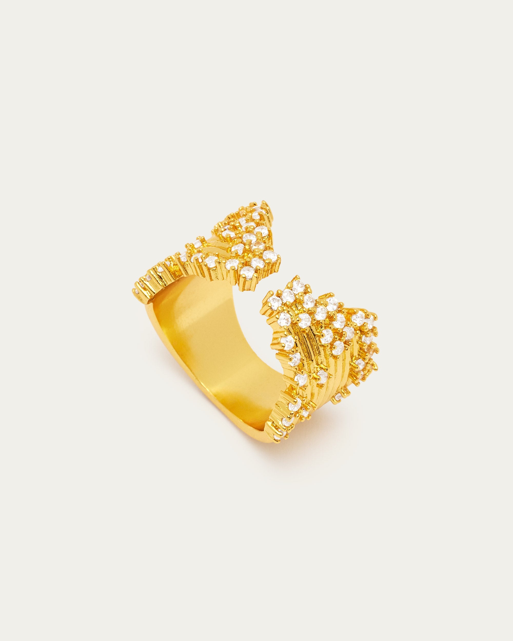 Architectural Diamonte Ring