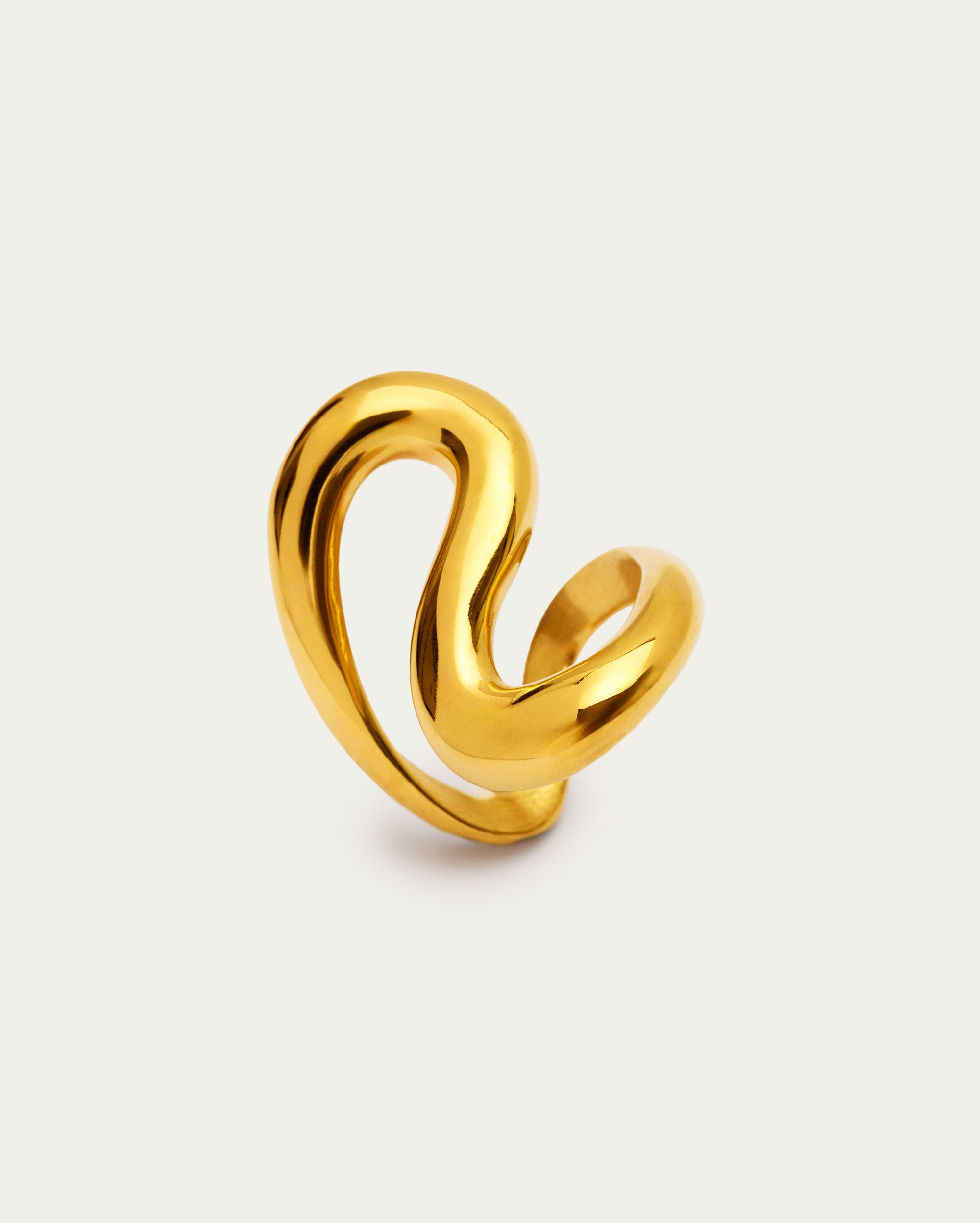 Sculptural Wave Statement Ring