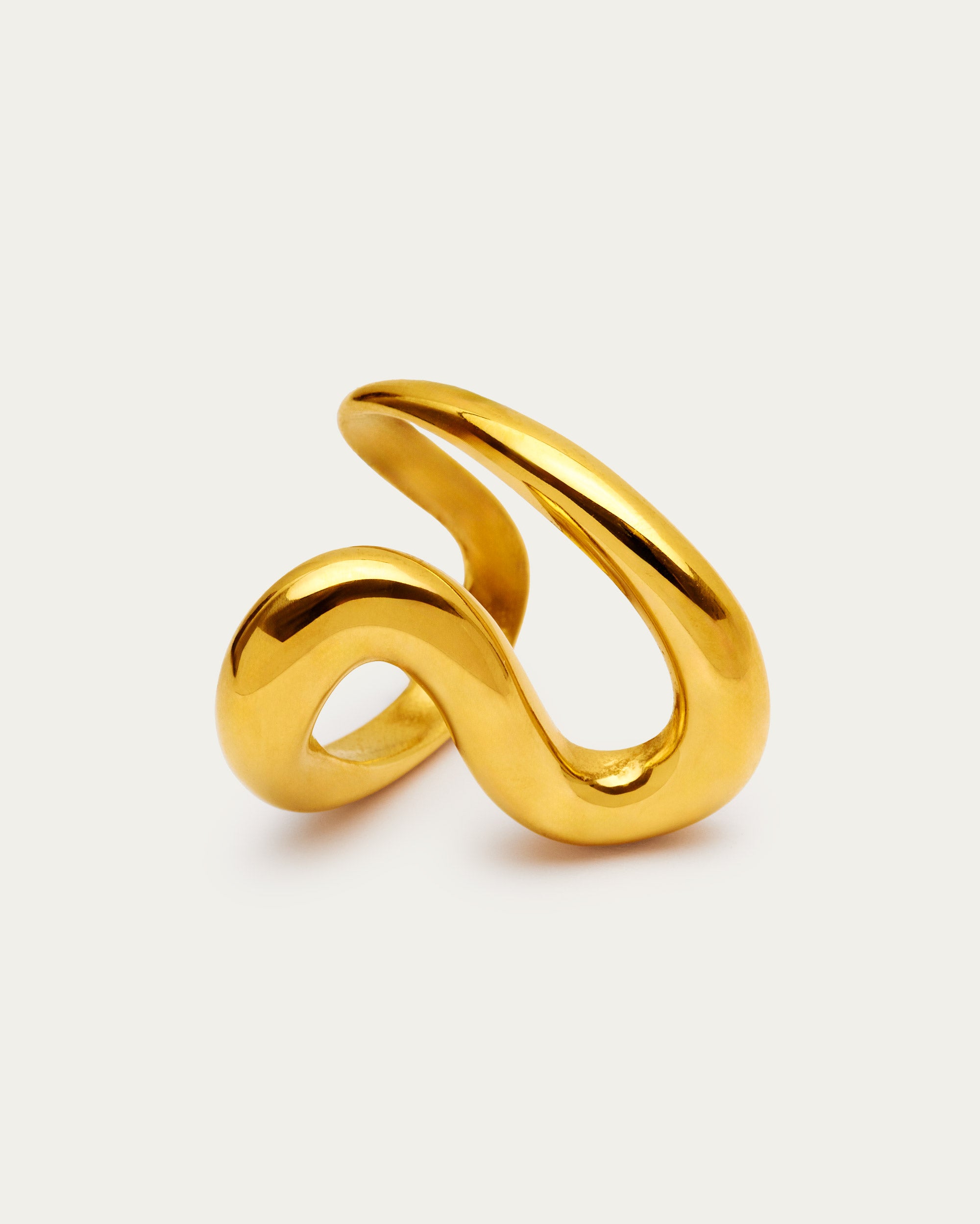 Sculptural Wave Statement Ring