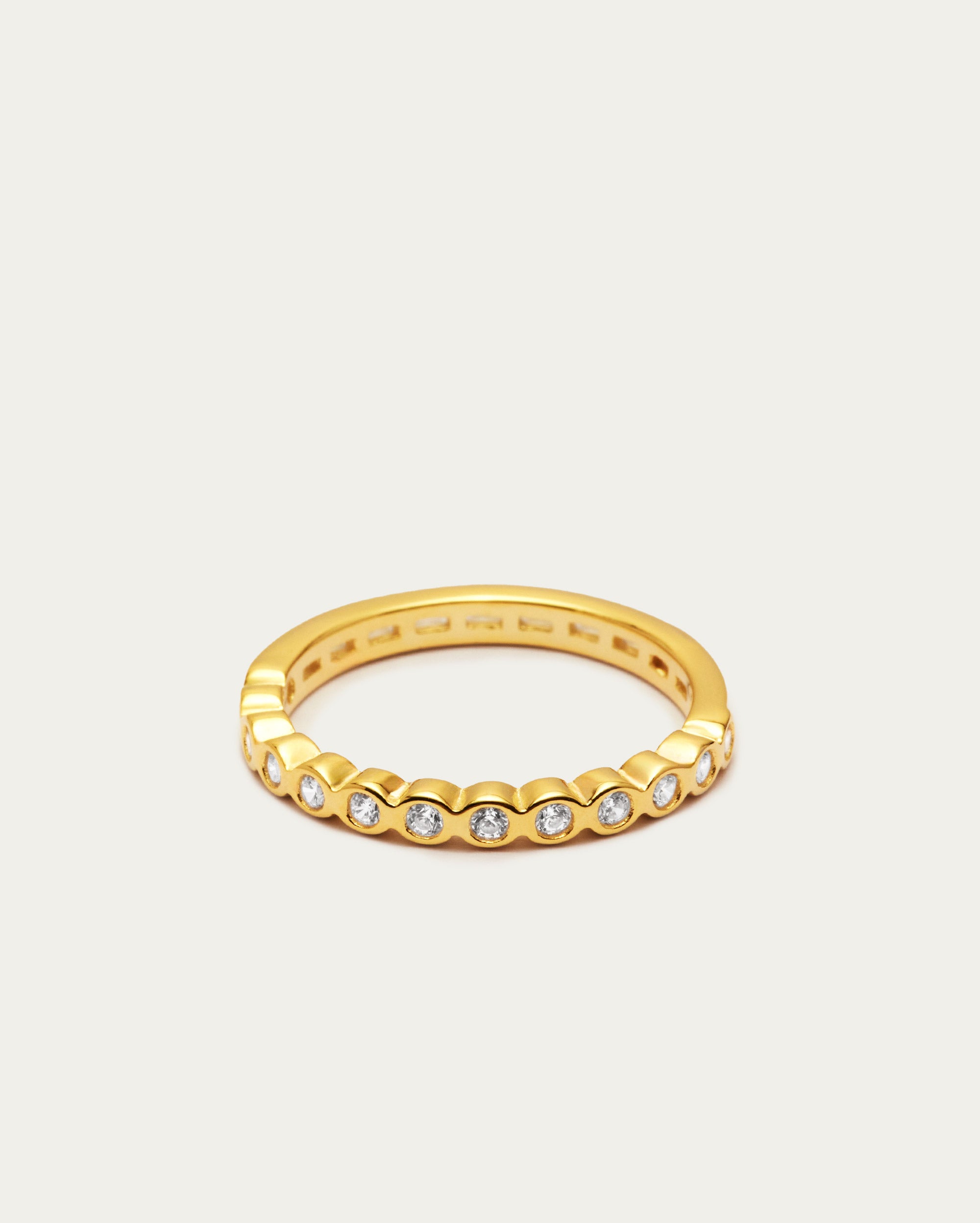 Tennis Sterling Gold Stacking Ring