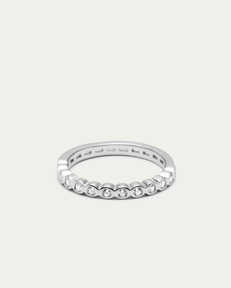Tennis Sterling Silver Stacking Ring