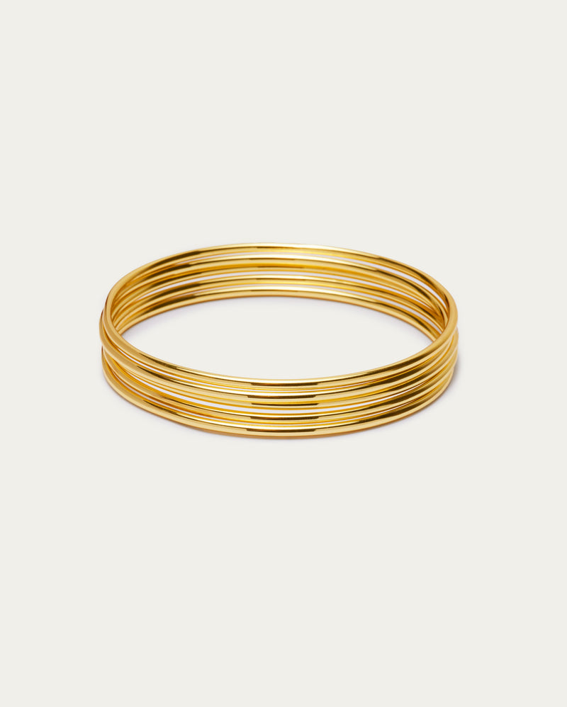 Classic Gold Stacking Bangle Set