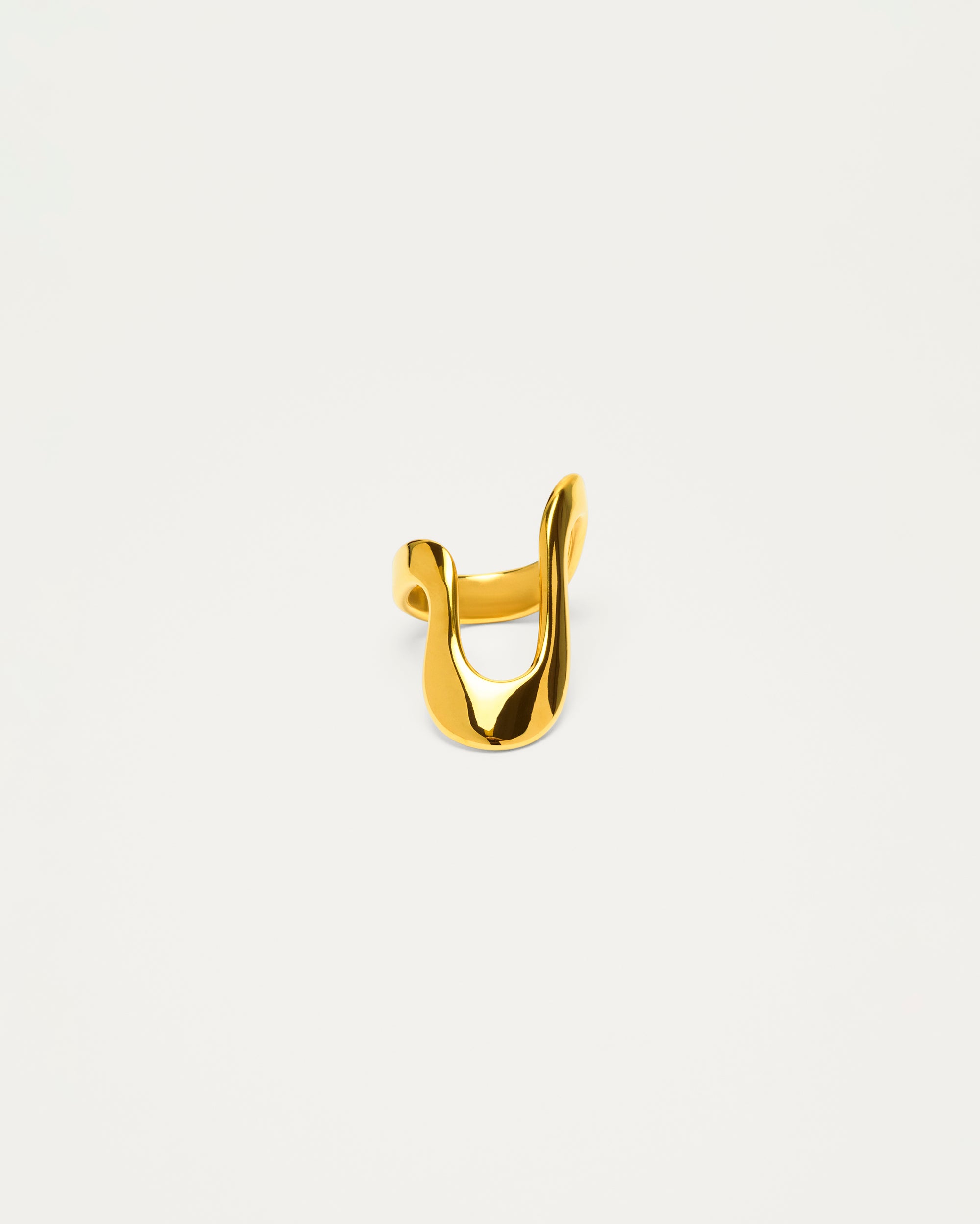 Gold Sculptural Open Ring