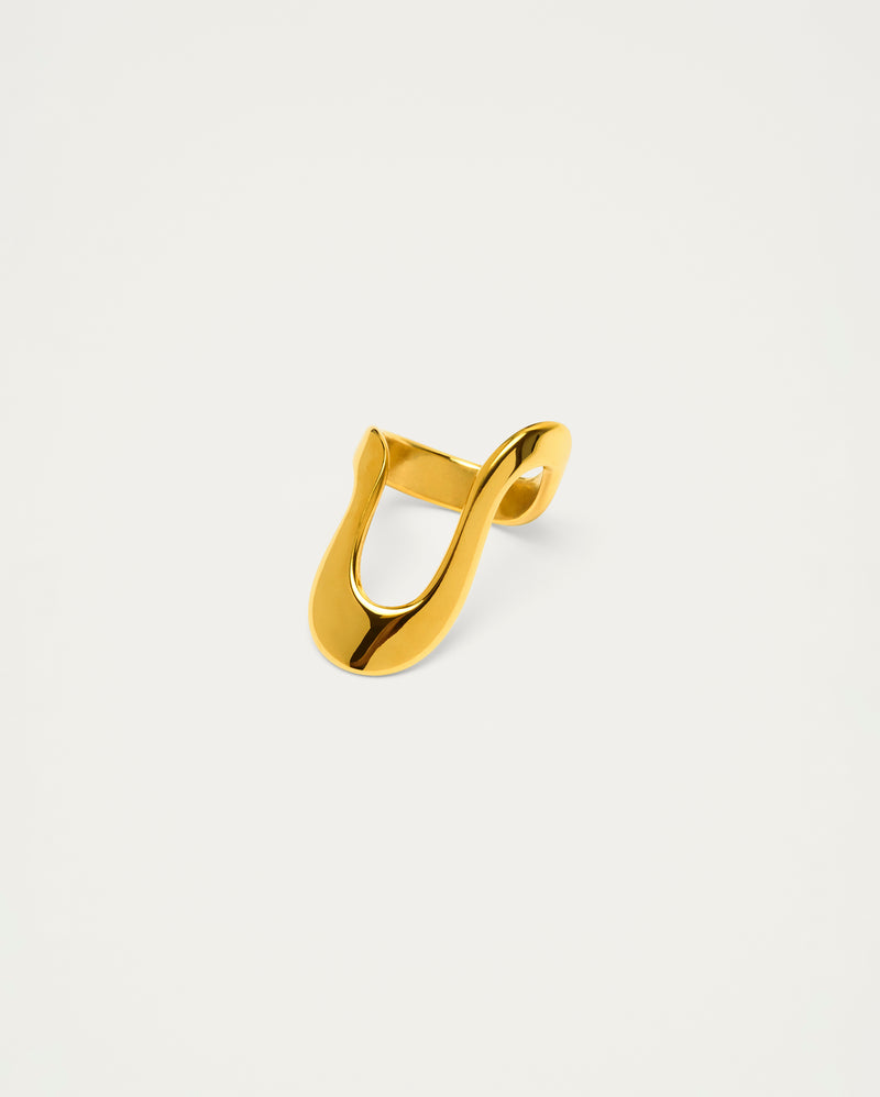 Gold Sculptural Open Ring