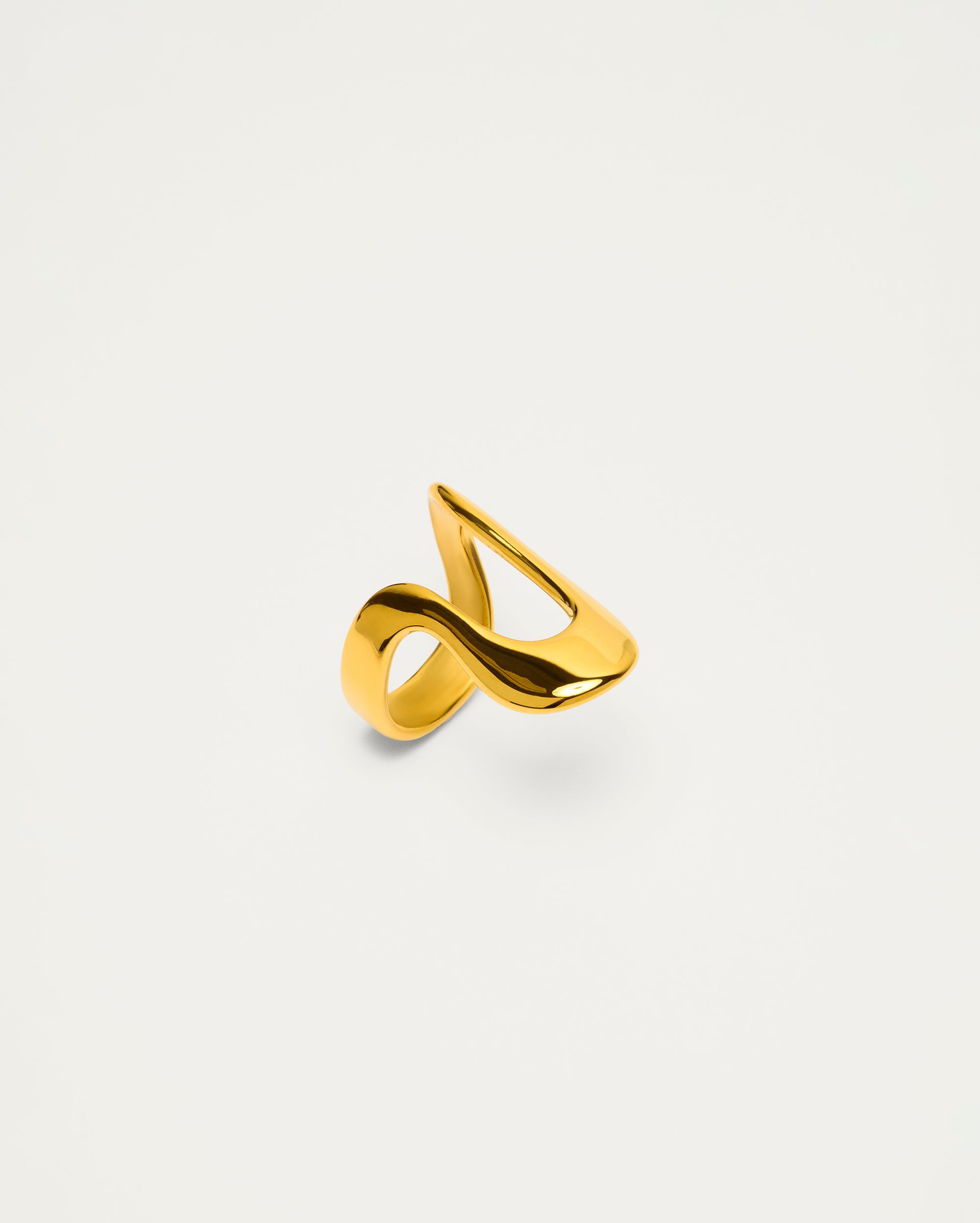 Gold Sculptural Open Ring