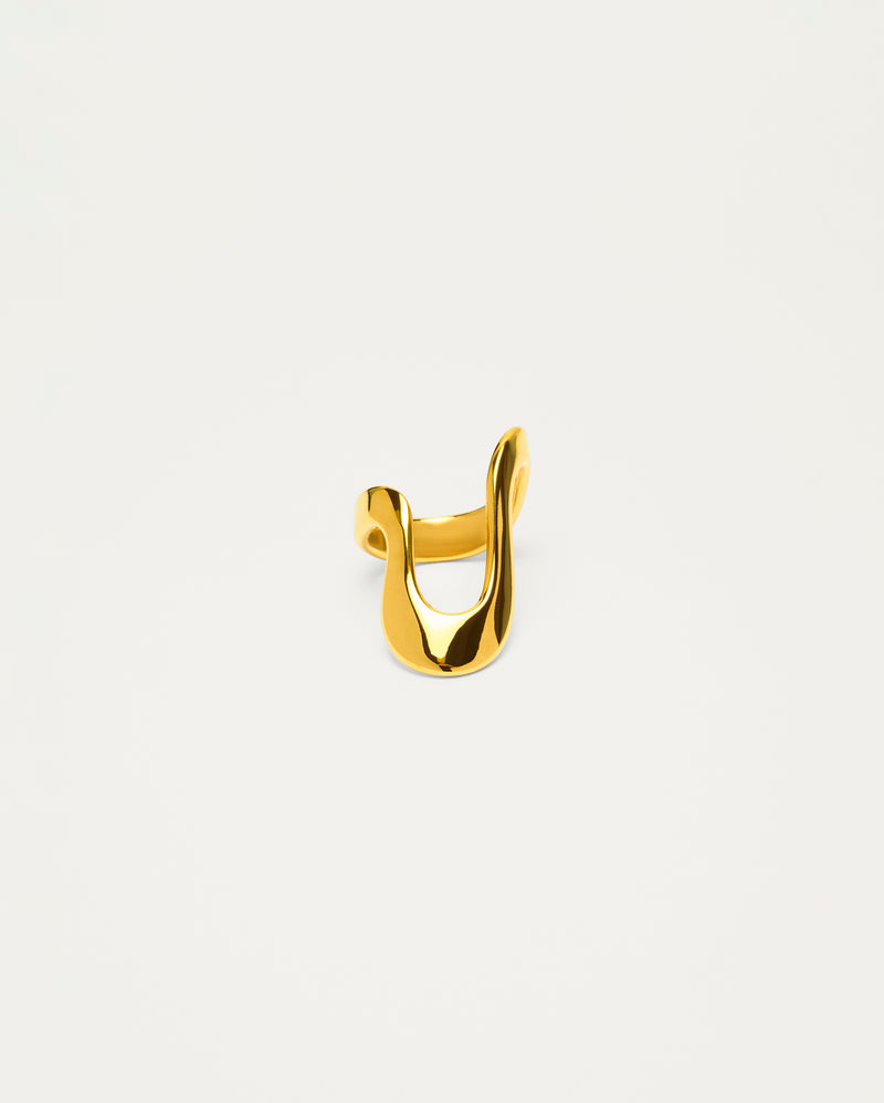 Gold Sculptural Open Ring